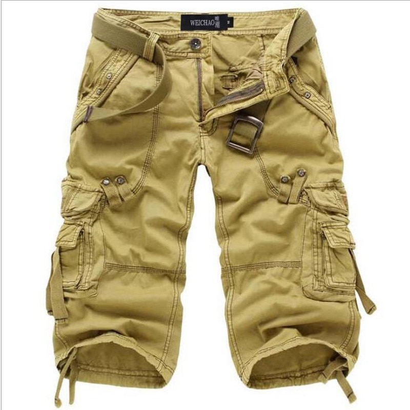 Plus Size Summer Loose Cargo Shorts Men Camo Summer Short Pants Homme Cargo Shorts NO Belt