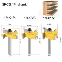 1pc 6mm 1/4 inch Shank T type bearings wood milling cutter Industrial Grade Rabbeting Bit woodworking tool router bits for wood