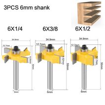 1pc 6mm 1/4 inch Shank T type bearings wood milling cutter Industrial Grade Rabbeting Bit woodworking tool router bits for wood