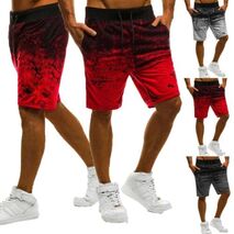 Brand New Summer Men Gradient Cargo Shorts Men Elastic Beach Sport Pants Shorts Pocket Masculina Shorts Homme Men Clothing
