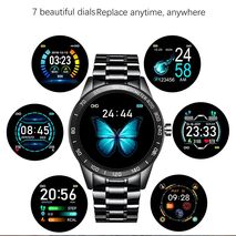 LIGE 2019 New Smart Watch Men LED Screen Heart Rate Monitor Blood Pressure Fitness tracker Sport Watch waterproof Smartwatch+Box