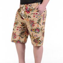 Men's Summer Linen Shorts Men Large Size Casual Shorts New Fashion Male Loose Beach Shorts Floral Casual Shorts Size 8XL
