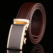 110 140 150cm Belts for Men Top Quality Automatic Buckle Men's Belt Genuine Leather Belts Men Business Trouser Belt for Jeans