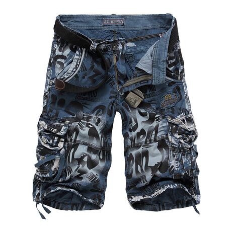 2019 Summer New Large Size 29-40 Loose Mens Military Cargo Shorts Army Camouflage Shorts