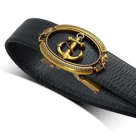2020 Gold Anchor Designer Belts High Quality Men Fashion Luxury Brand Automatic Buckle Leather Waist Belt for Jeans Kemer riem