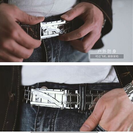 Men's Belt Metal Stainless Steel Belt Smooth Buckle Chain Waist Belts for Men Luxury Quality Designer Belts Mens Designer Casual