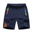 Mens Shorts Summer Sportswear Men Zipper Pocket Casual Comfort Striped Swearpants Breathable Quick-dry Trousers Big Size Fitness